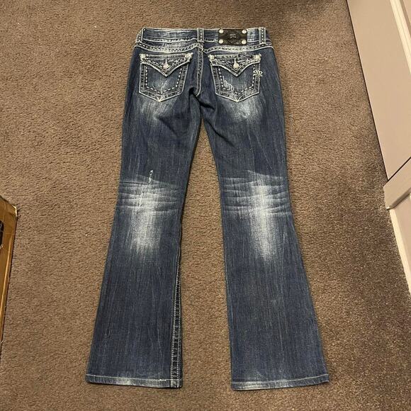 Y2K Miss Me Low Rise Boot Cut Jeans - Picture 3 of 6